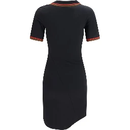 Black Cotton Casual Dress