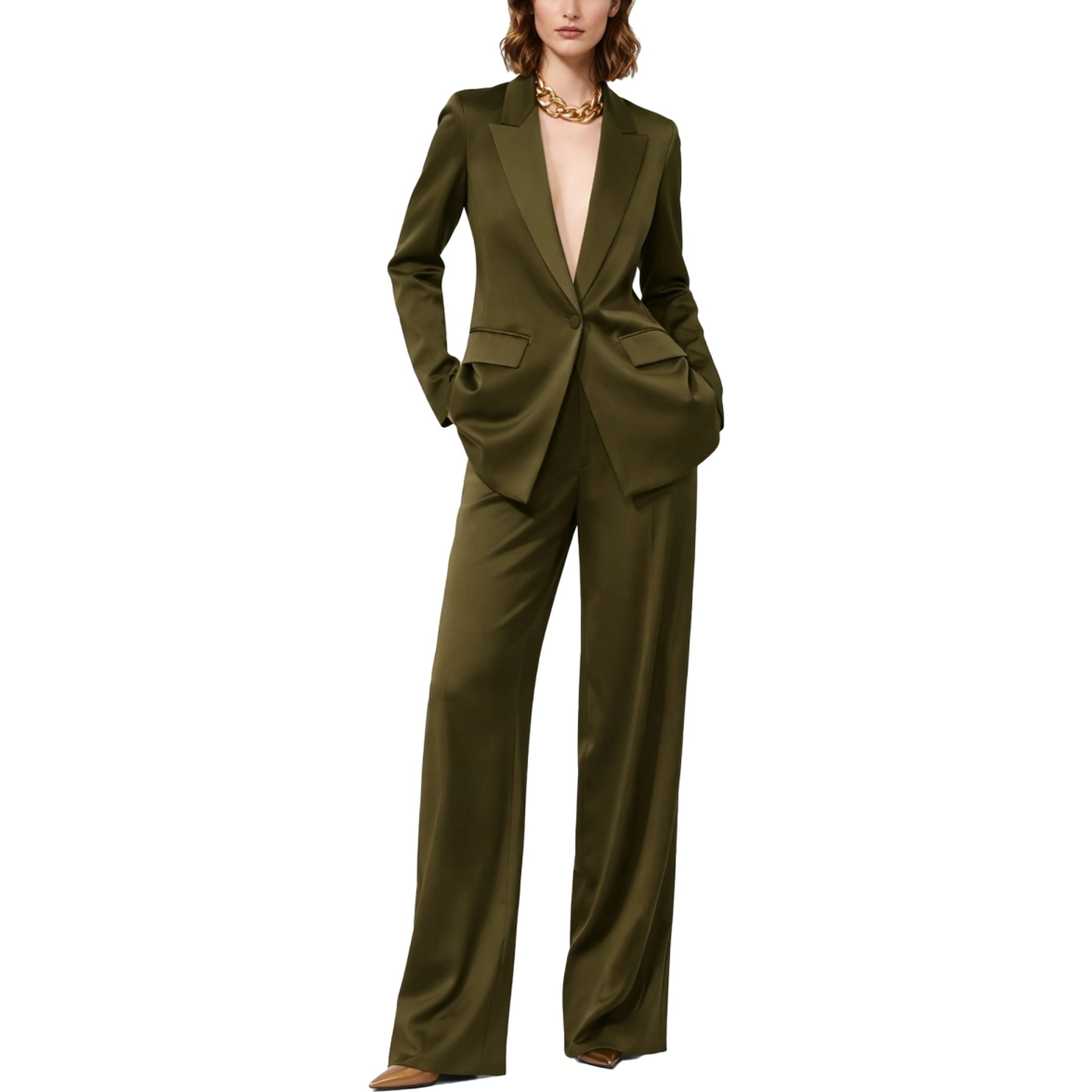 ENVERS SATIN TAILORED PANTS