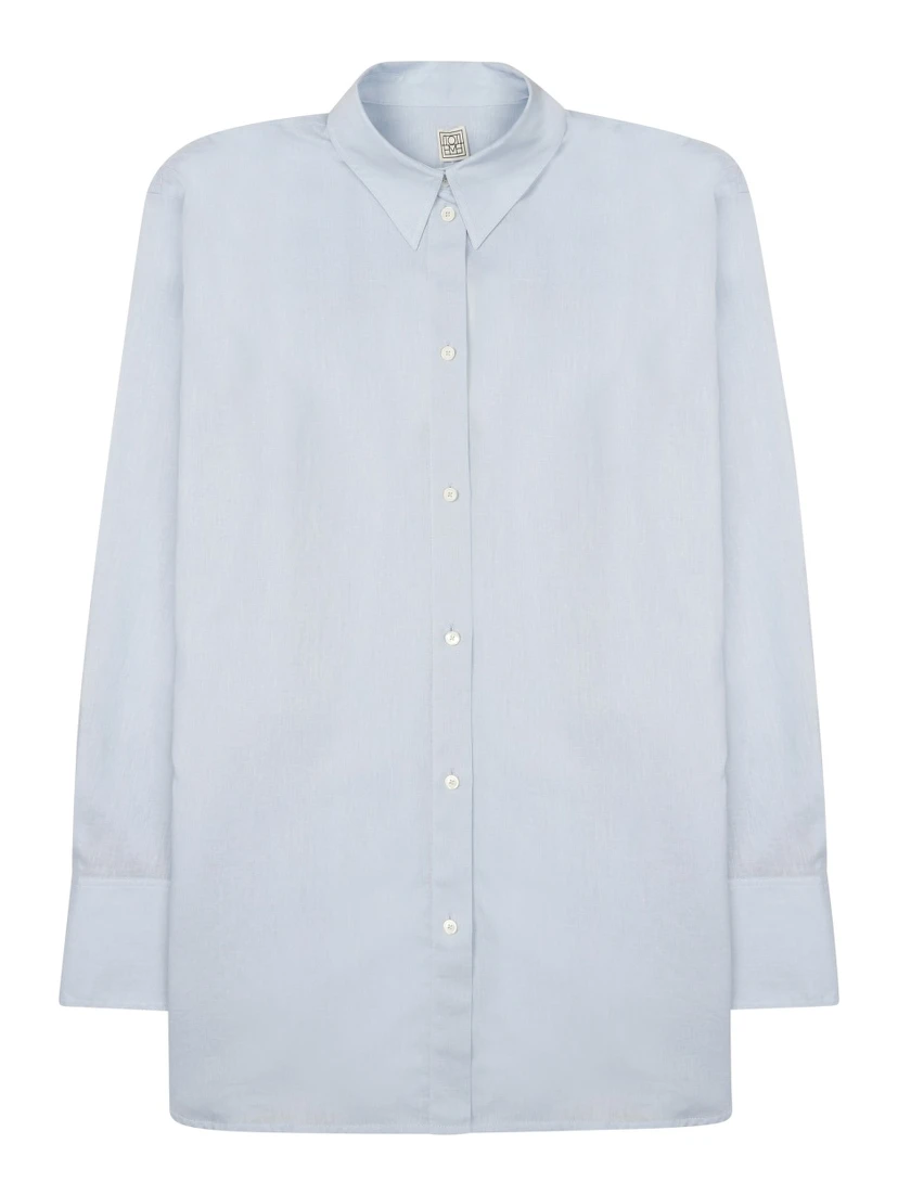CAMICIA OVERSIZE IN COTONE E LINO
