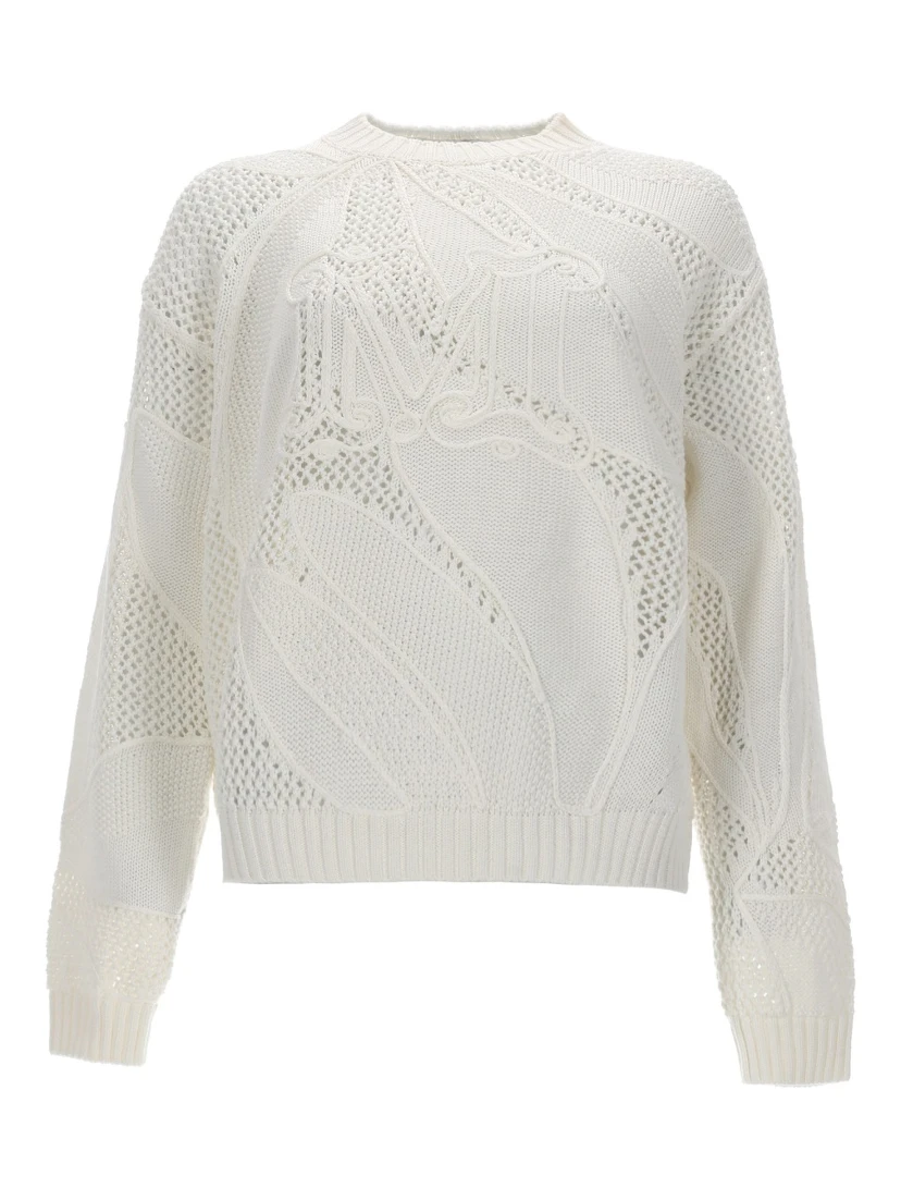 MAGLIA IN COTONE RICAMATO
