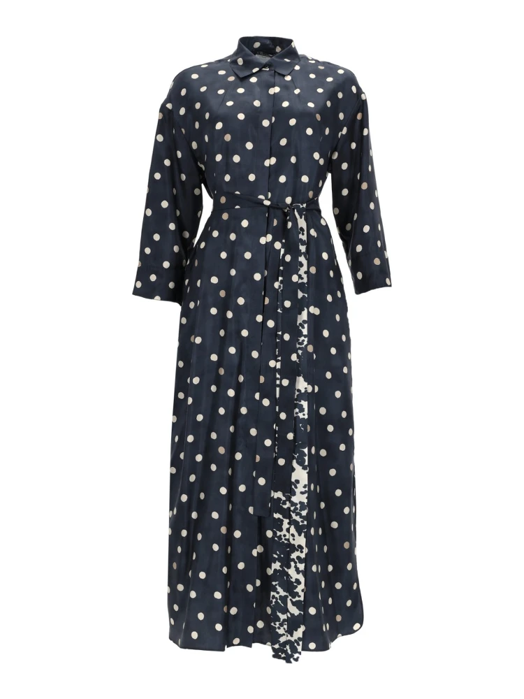 PRINTED SILK "LEVER" DRESS
