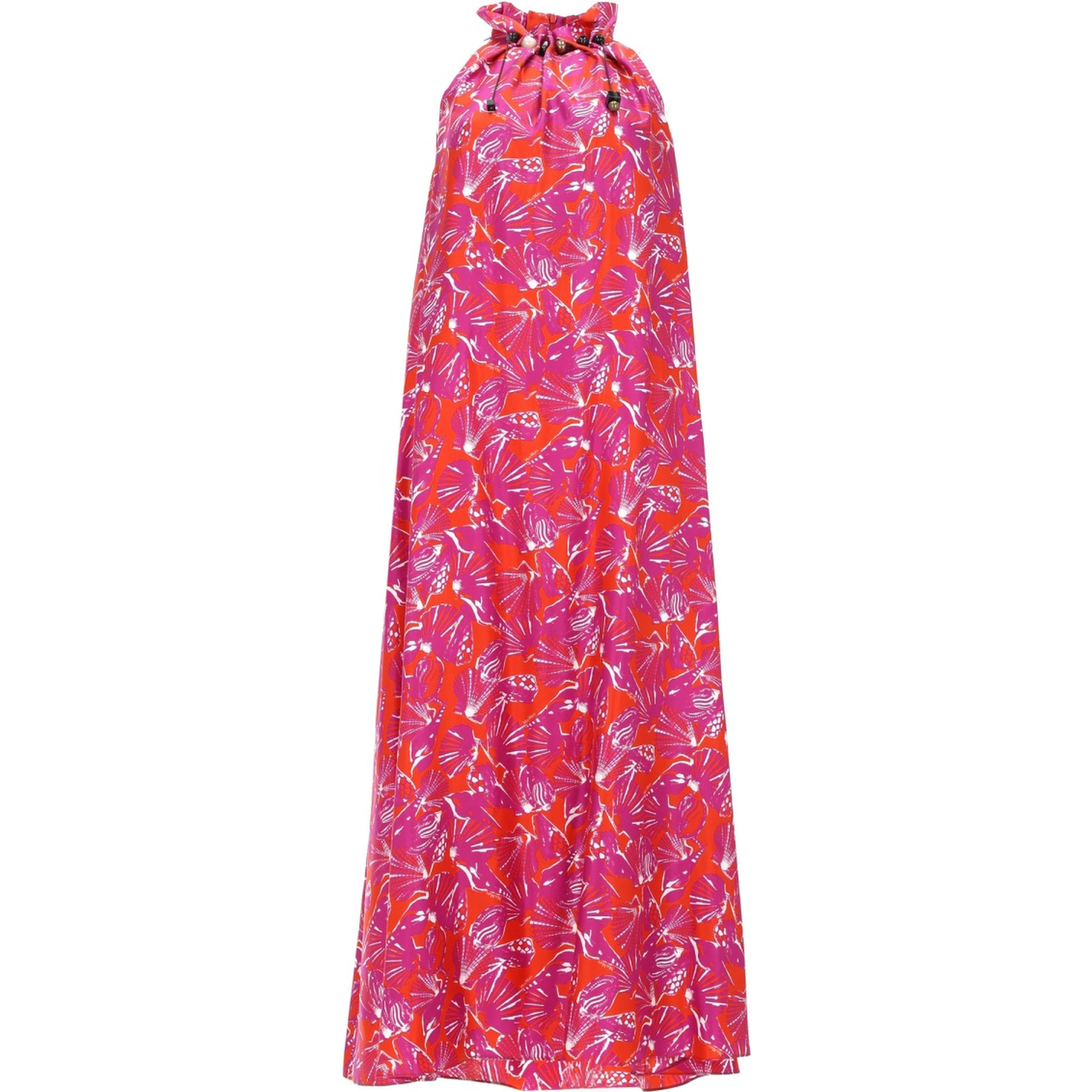 ABITO IN TWILL DI SETA STAMPATA