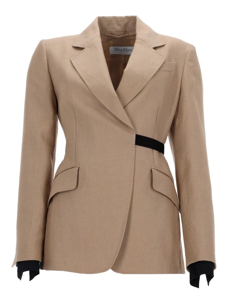 LINEN "SLING" DOUBLE-BREASTED BLAZER