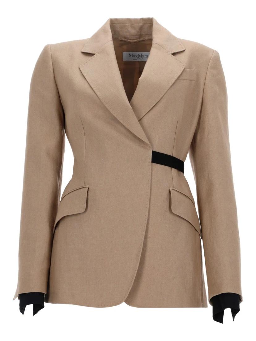 LINEN "SLING" DOUBLE-BREASTED BLAZER
