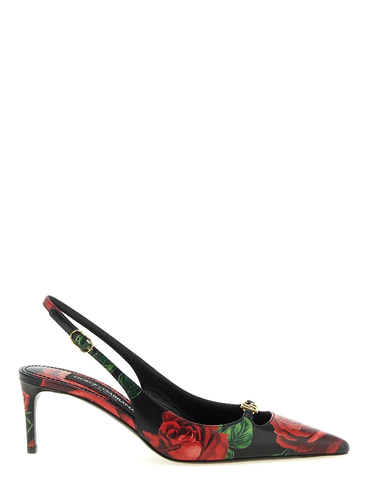Multicolor Calfskin Mid Heel Pumps