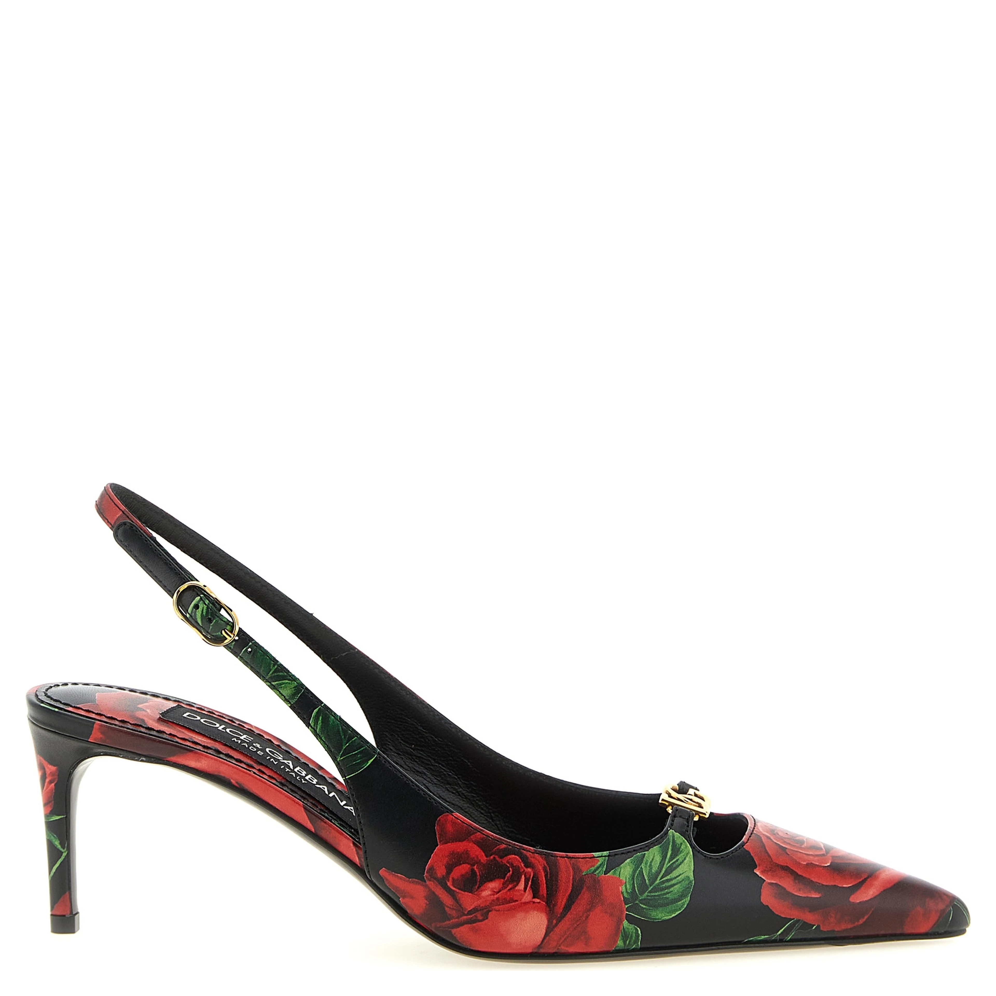 Multicolor Calfskin Mid Heel Pumps