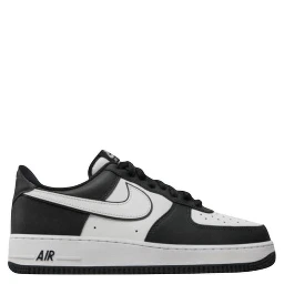 Black And White Leather Low Top Sneakers