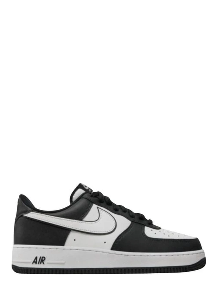 Black And White Leather Low Top Sneakers