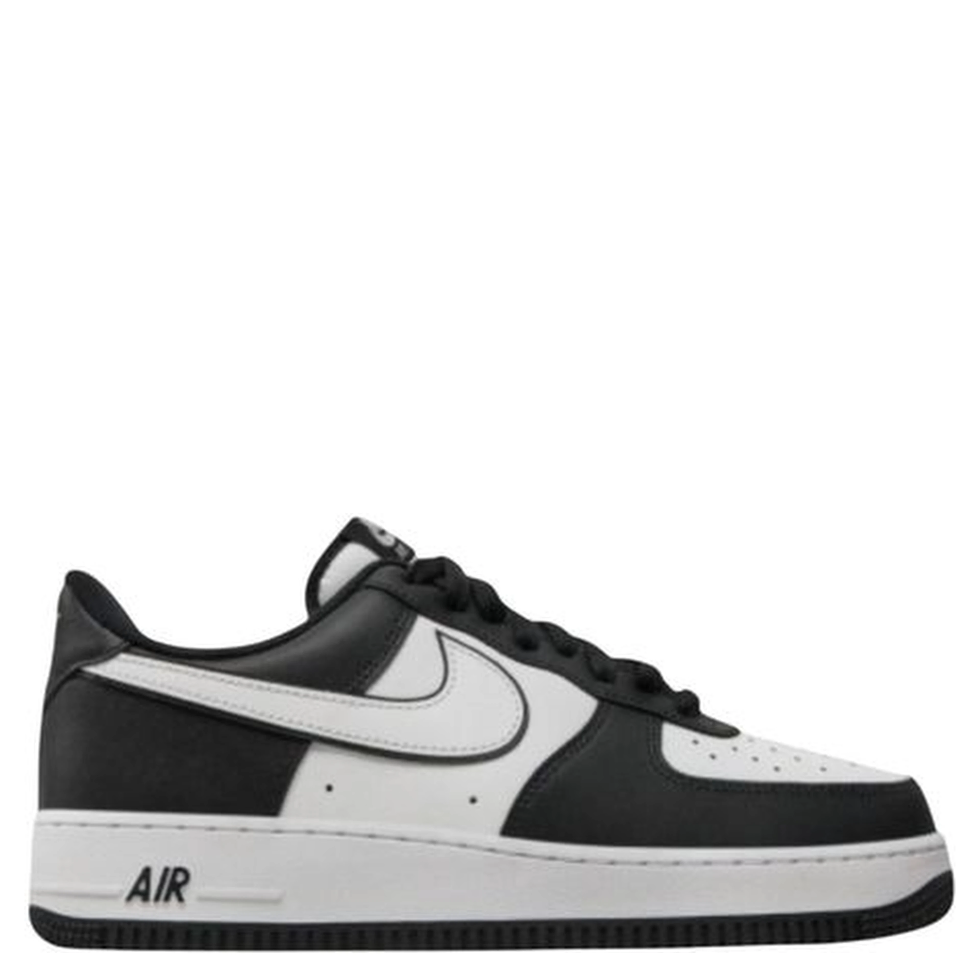 Black And White Leather Low Top Sneakers