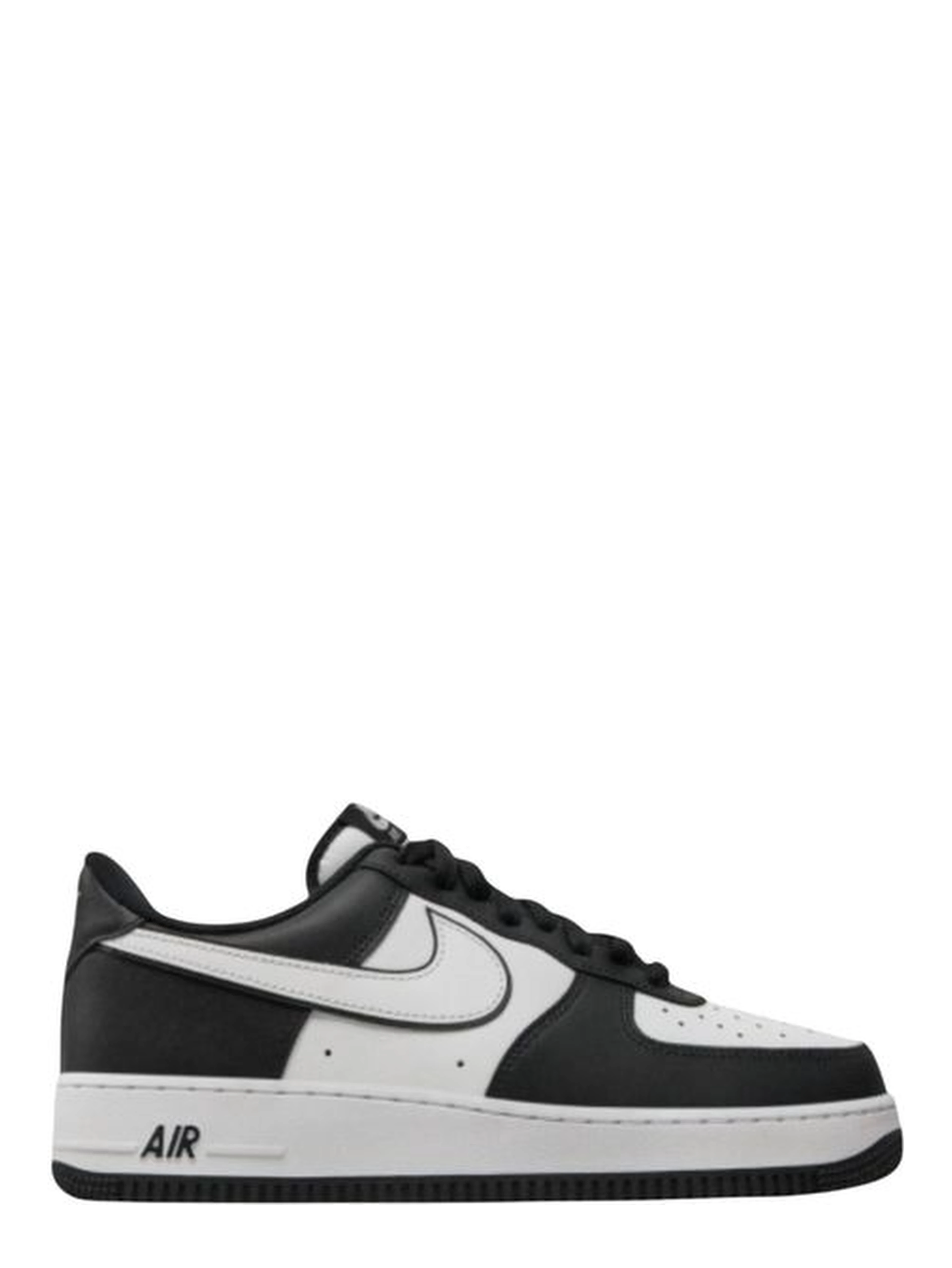 Black And White Leather Low Top Sneakers