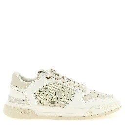 White Calfskin Low Top Sneakers