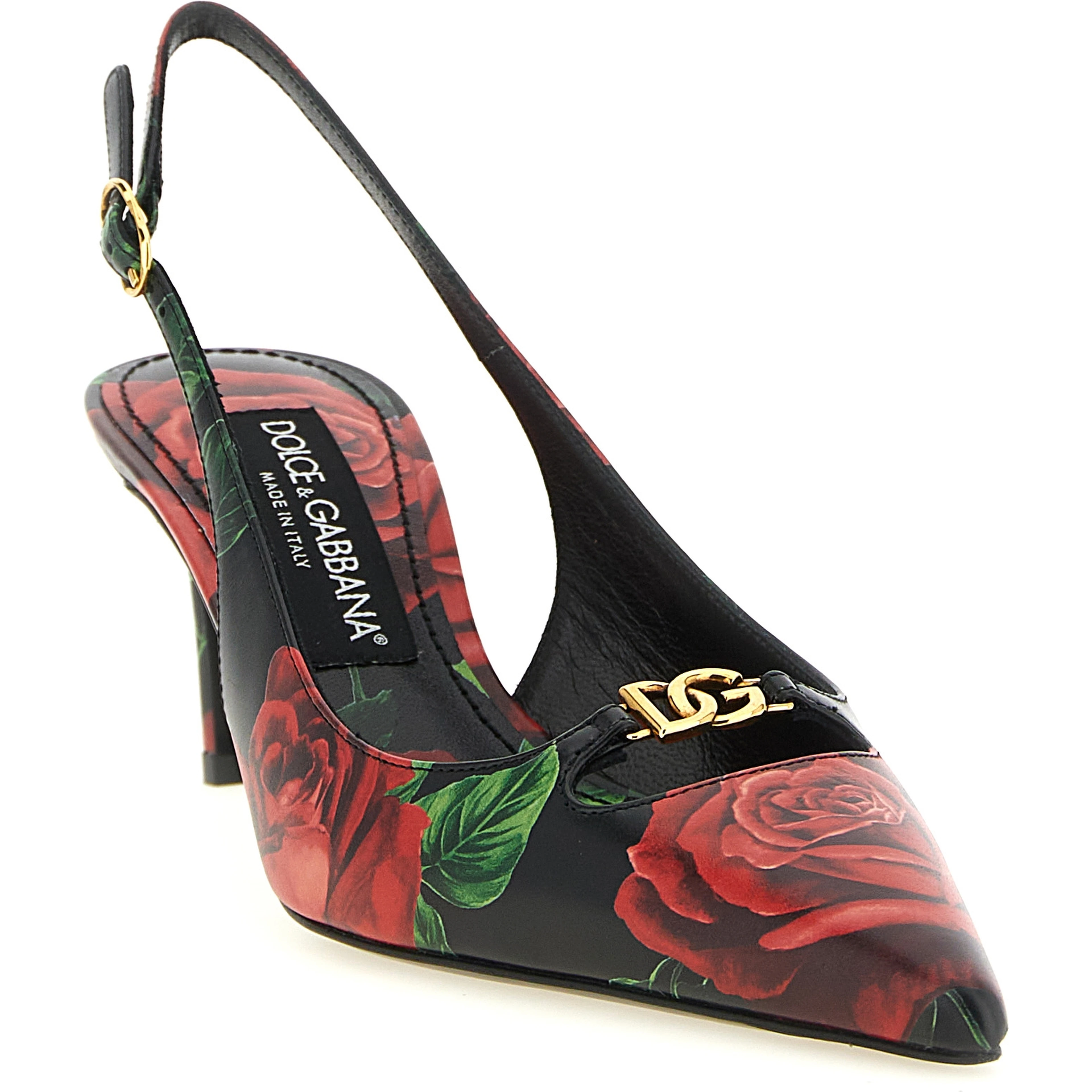 Multicolor Calfskin Mid Heel Pumps