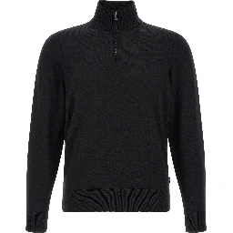 Black Virgin Wool Cardigan