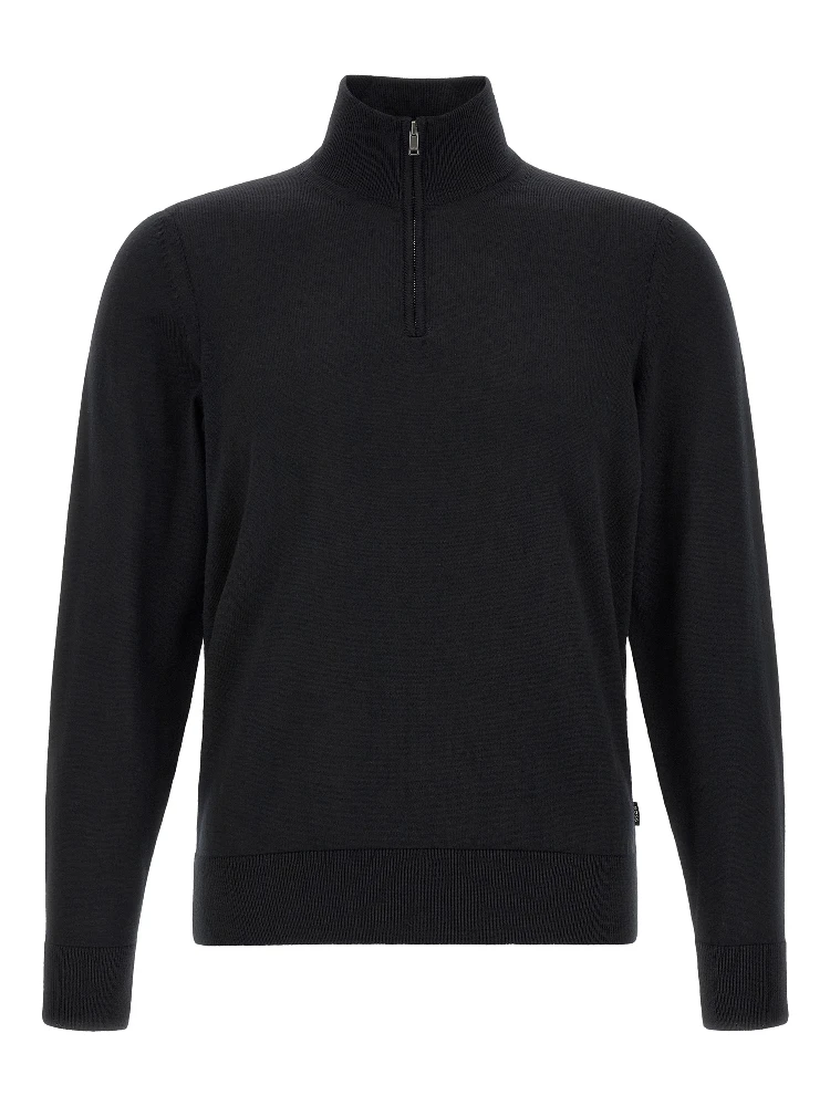 Black Virgin Wool Cardigan