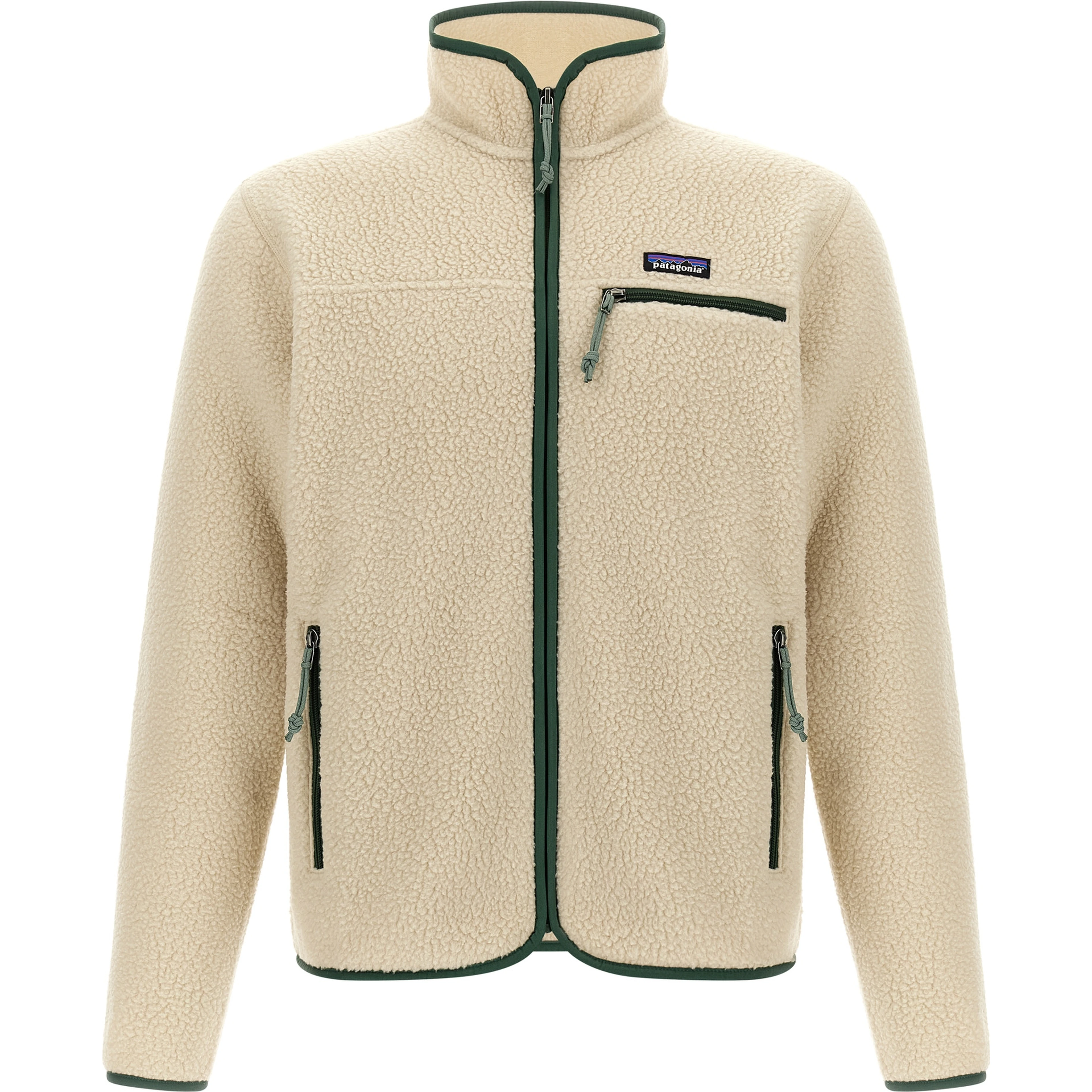 Beige Polyester Full-Length Jacket