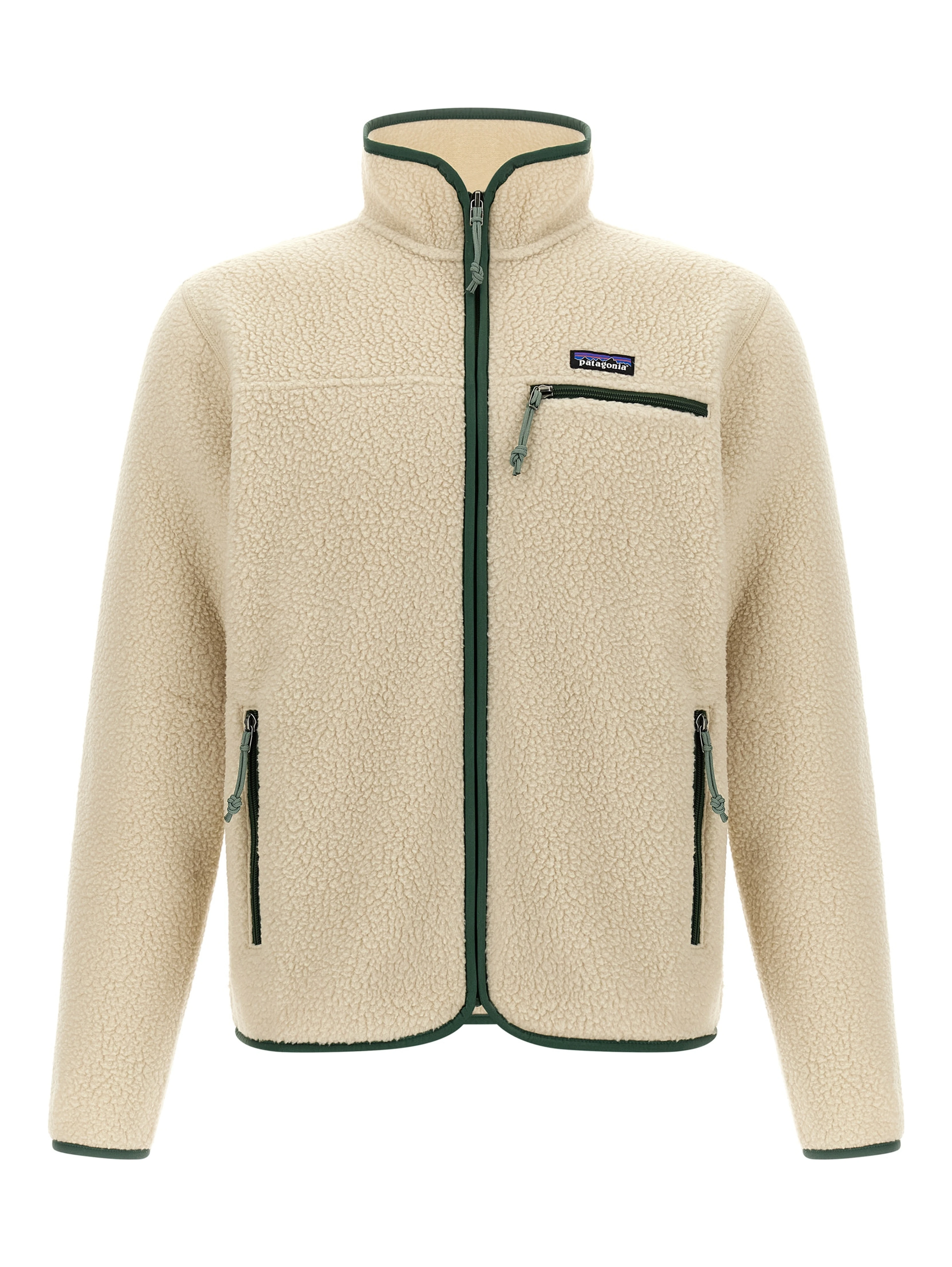 Beige Polyester Full-Length Jacket