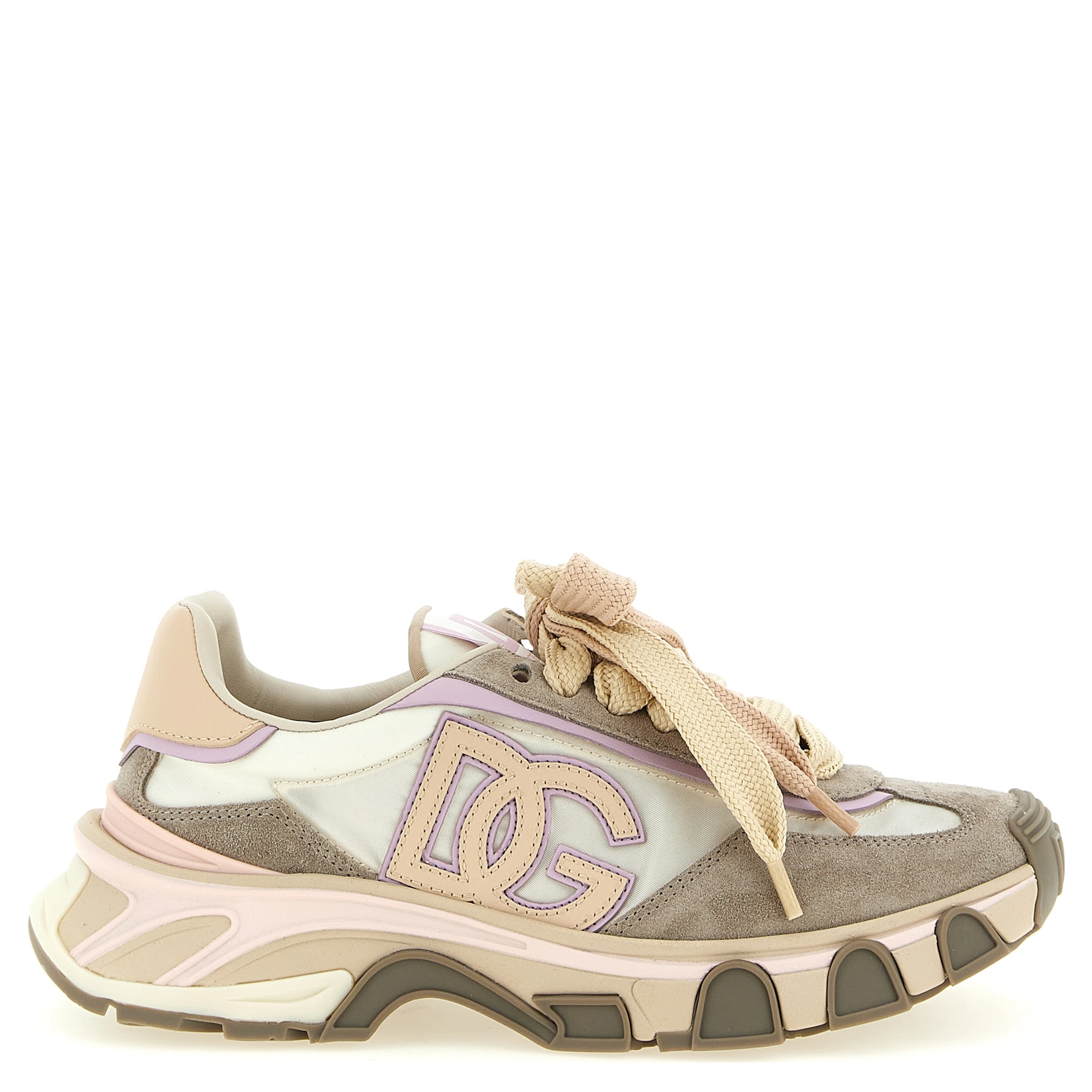 Beige Calfskin Athletic Sneakers