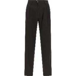 Brown Polyester Dress Pants