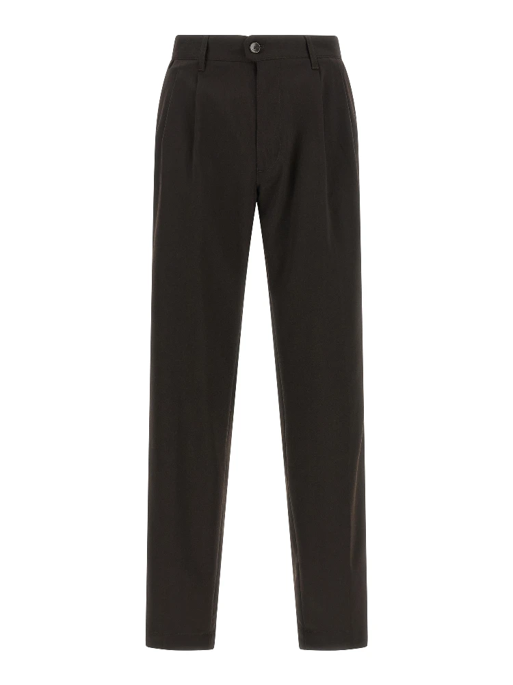 Brown Polyester Dress Pants