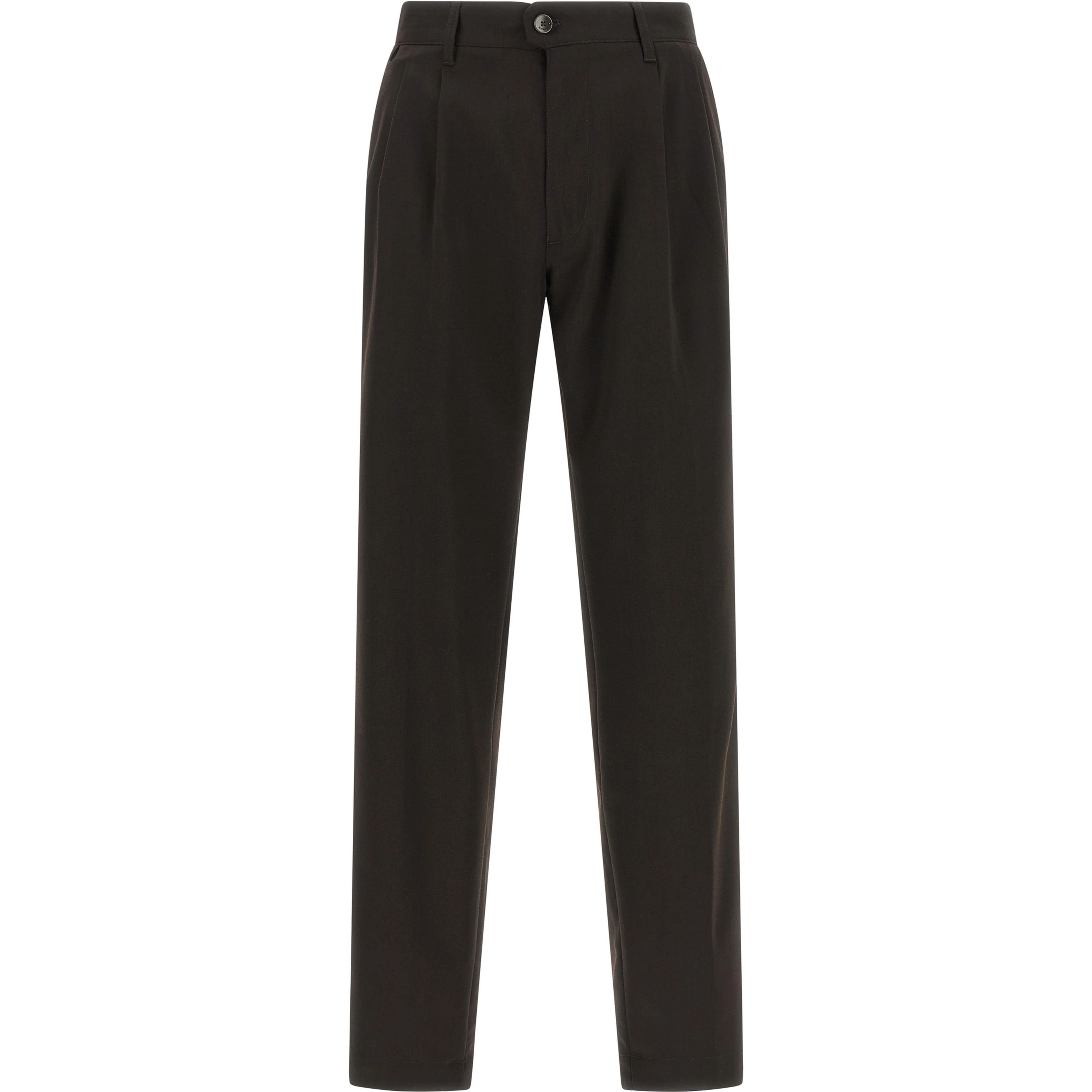 Brown Polyester Dress Pants