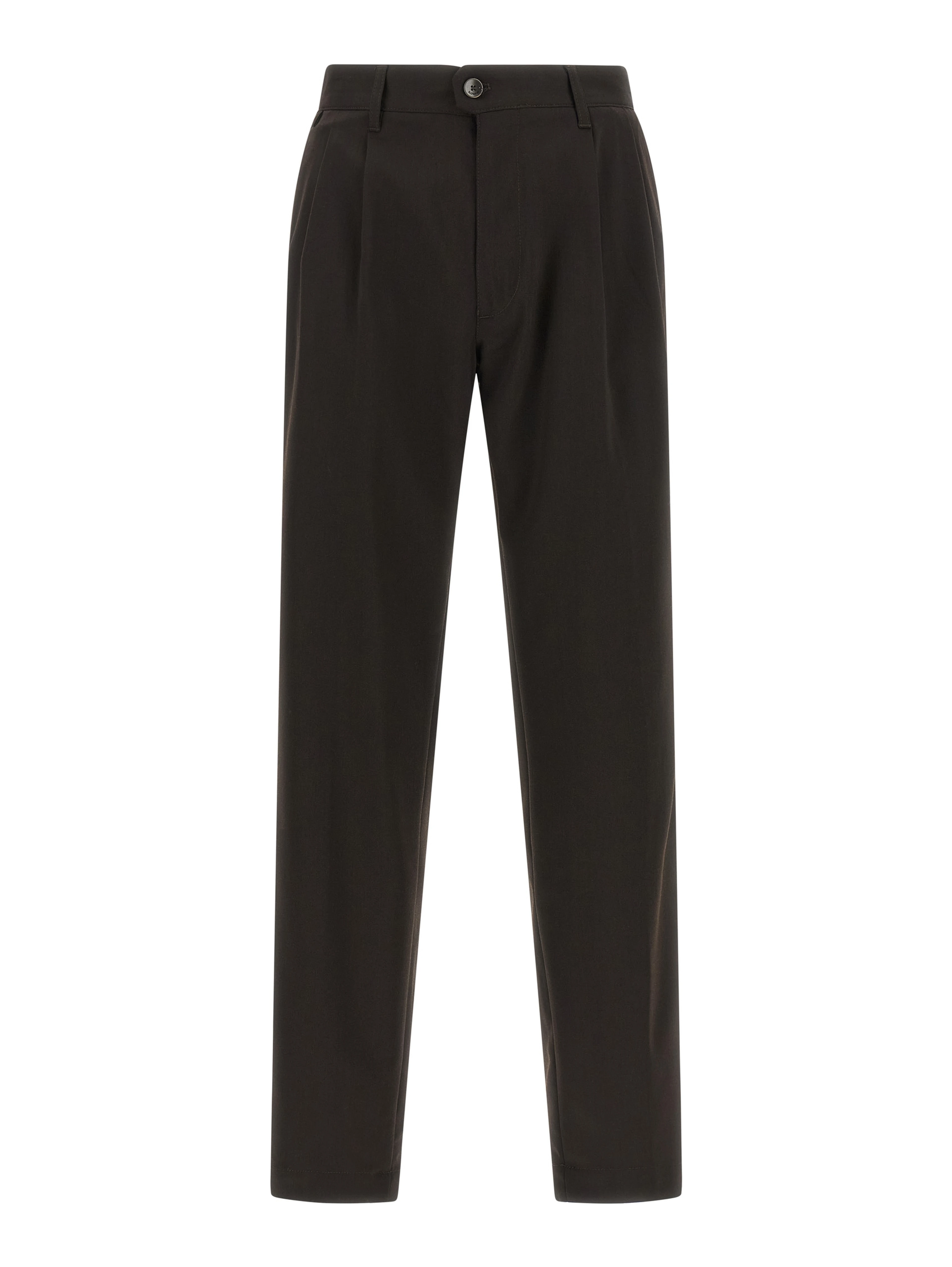 Brown Polyester Dress Pants