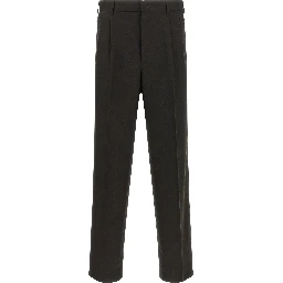 Brown Polyester Dress Pants