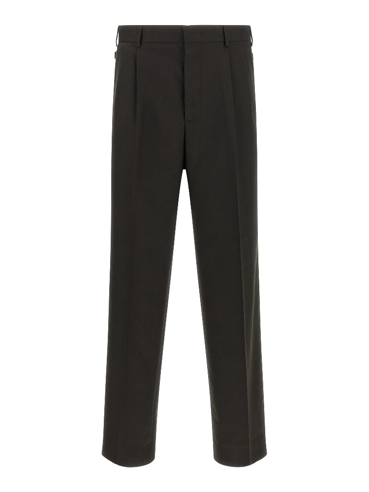 Brown Polyester Dress Pants
