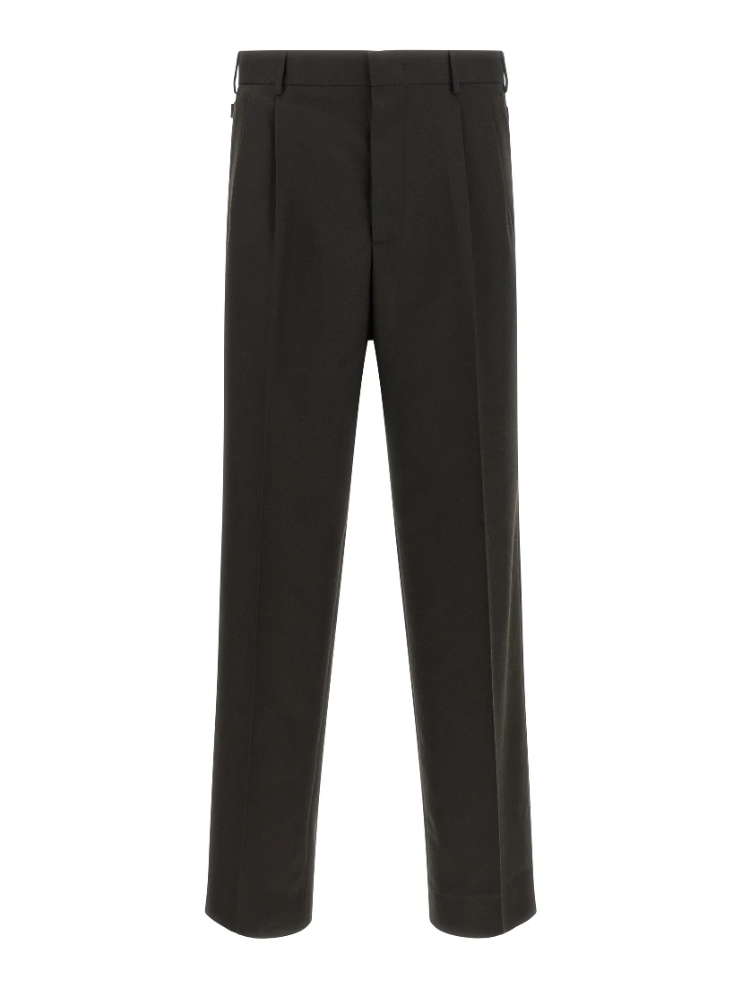 Brown Polyester Dress Pants