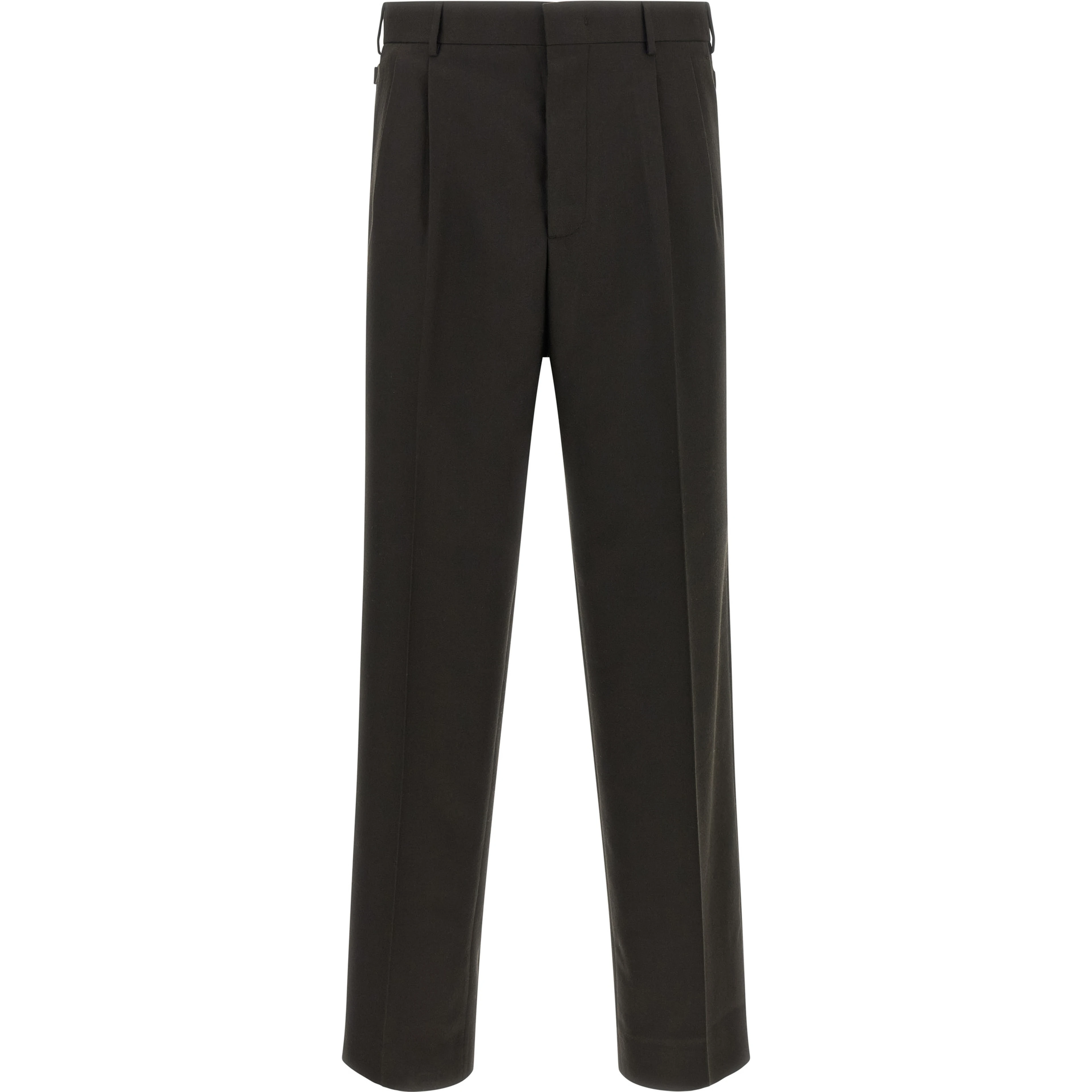 Brown Polyester Dress Pants