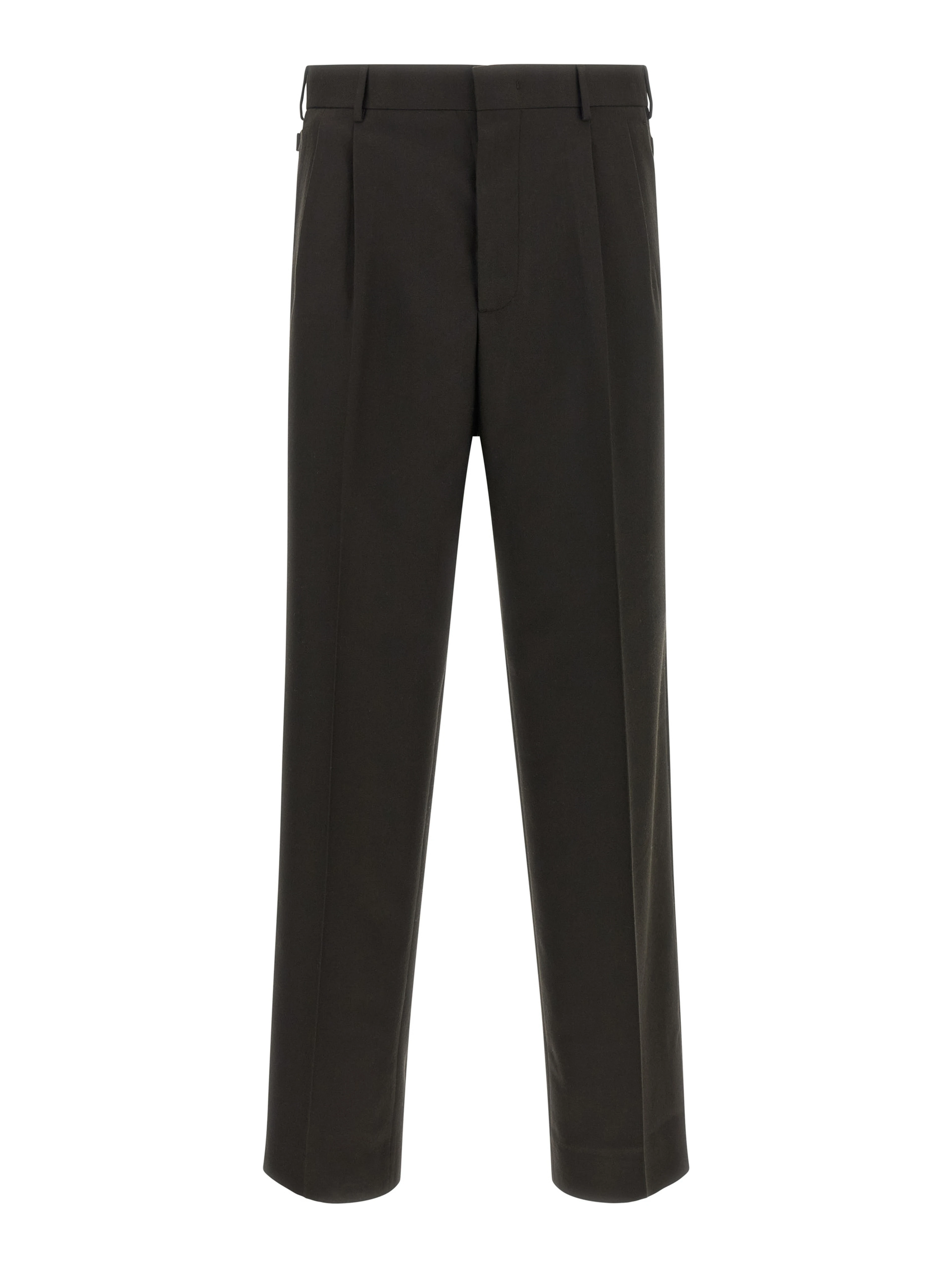 Brown Polyester Dress Pants