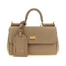 Beige Calfskin Crossbody Bag