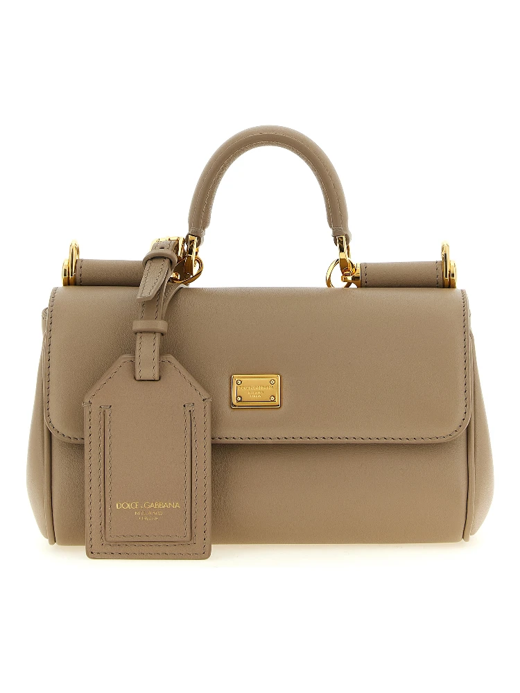 Beige Calfskin Crossbody Bag