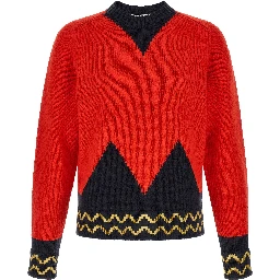 Red Wool Cardigan