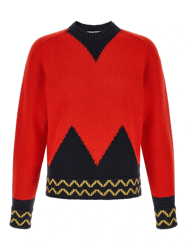 Red Wool Cardigan