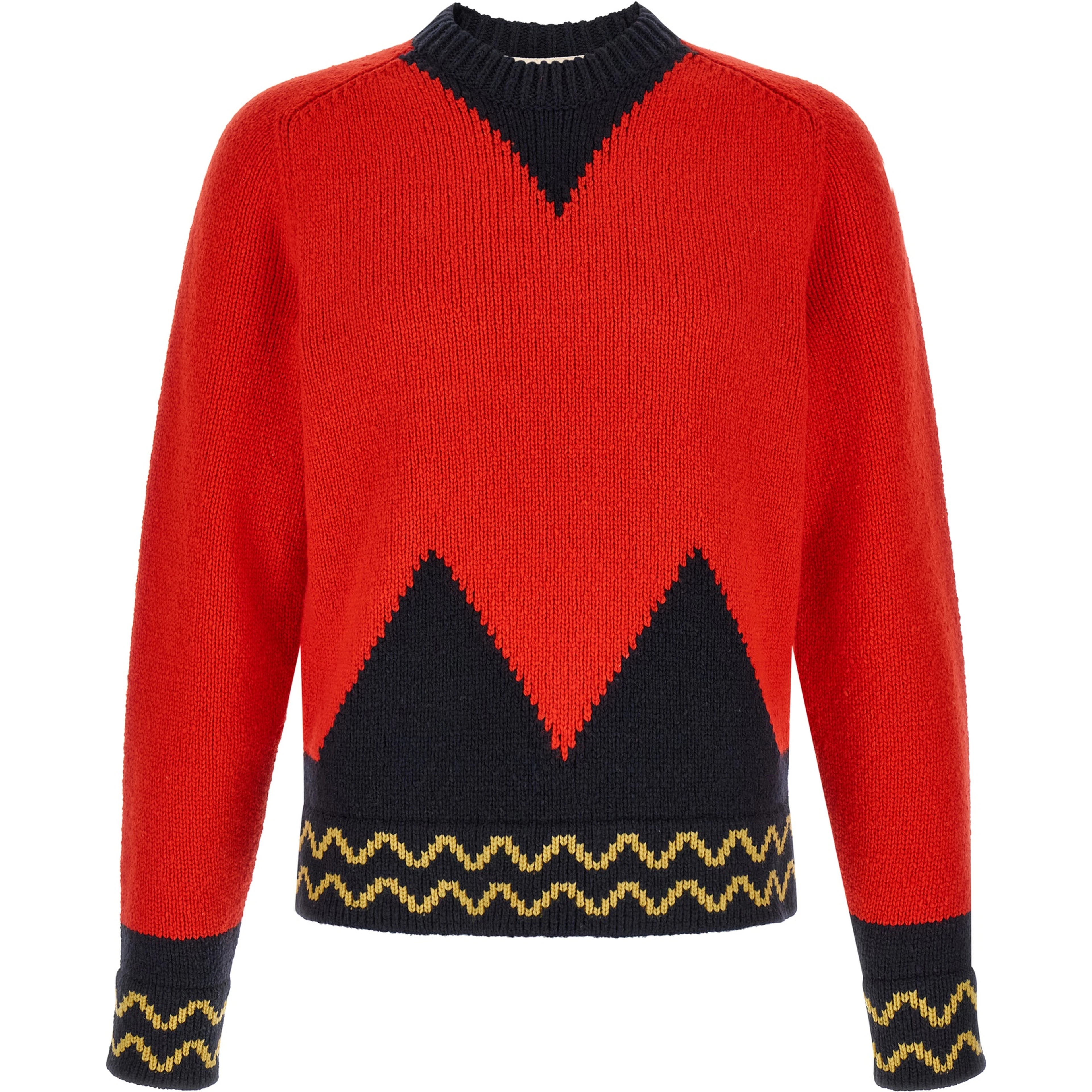 Red Wool Cardigan