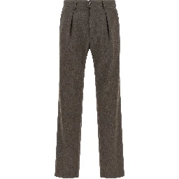 Brown Polyester Dress Pants