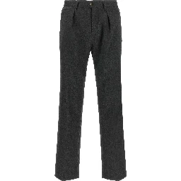 Gray Polyester Dress Pants