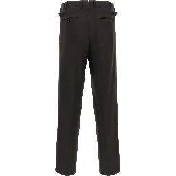 Brown Polyester Dress Pants