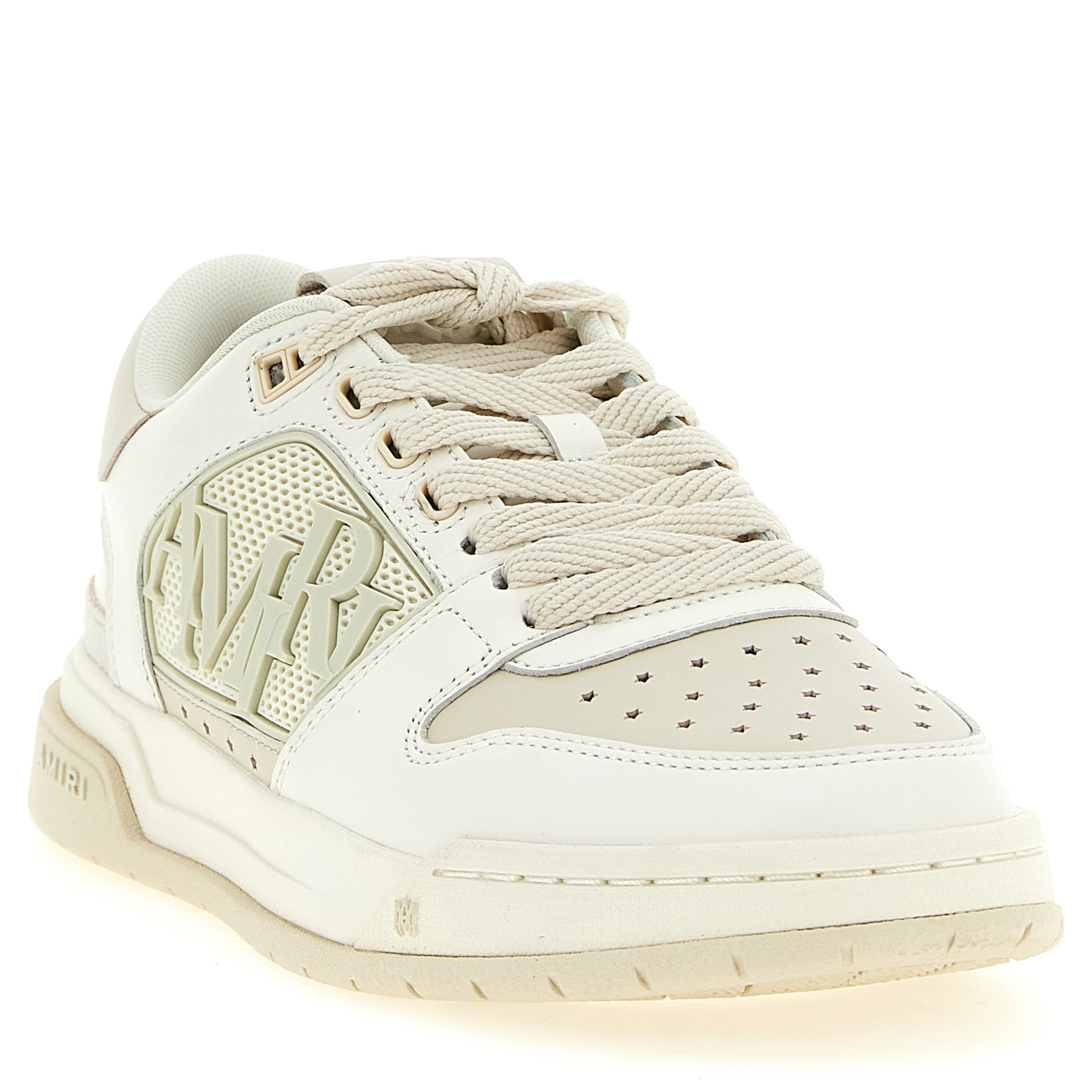 White Calfskin Low Top Sneakers