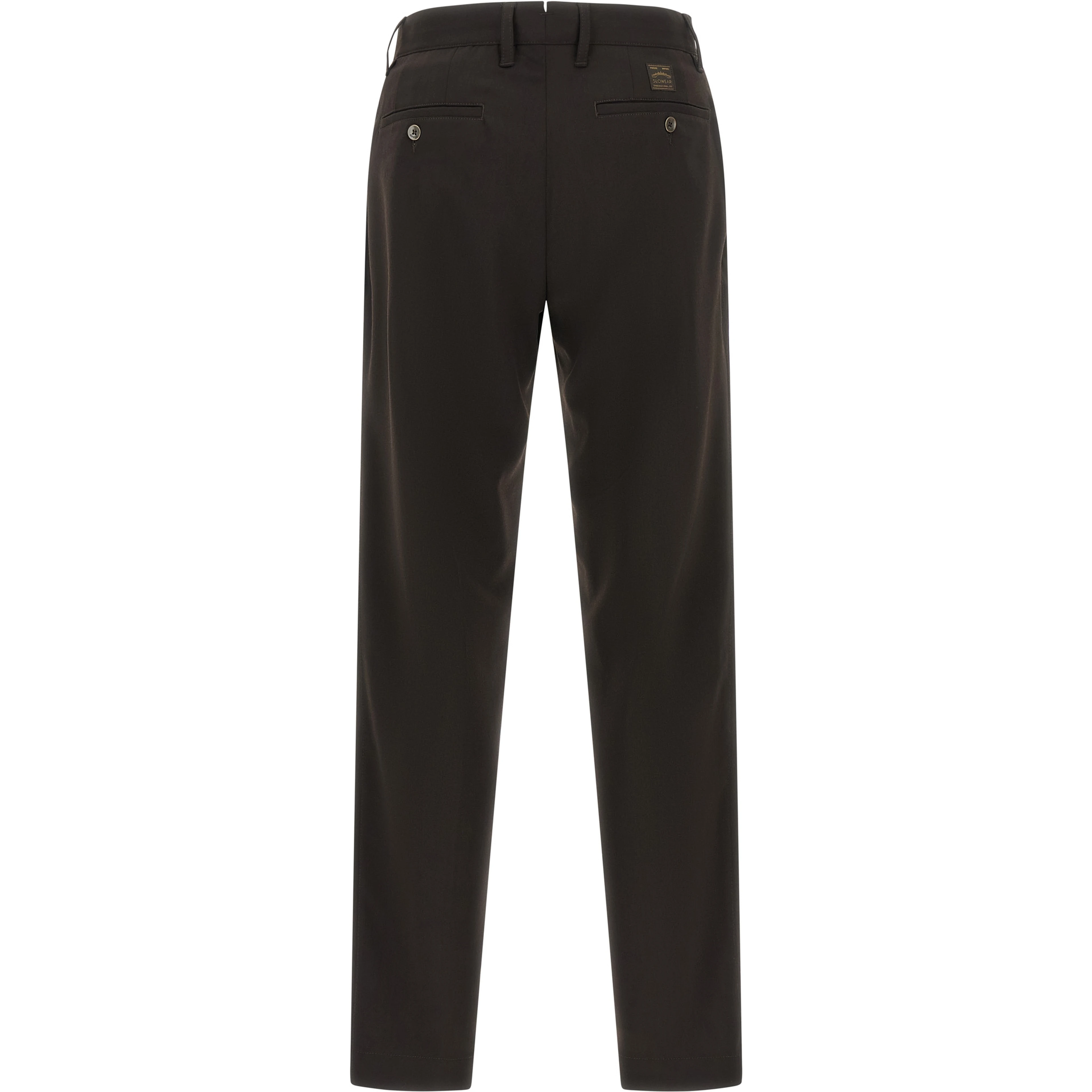 Brown Polyester Dress Pants