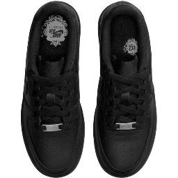 Black Leather Low Top Sneakers