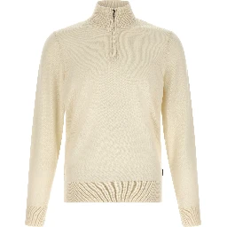 Beige Virgin Wool Cardigan