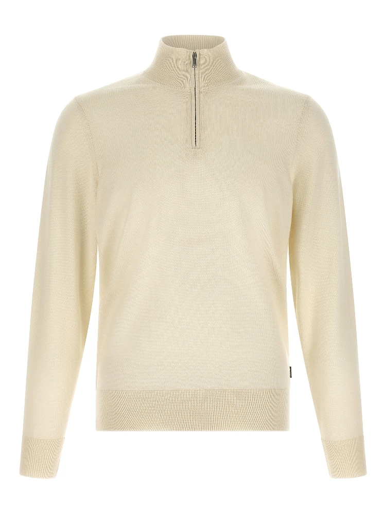 Beige Virgin Wool Cardigan