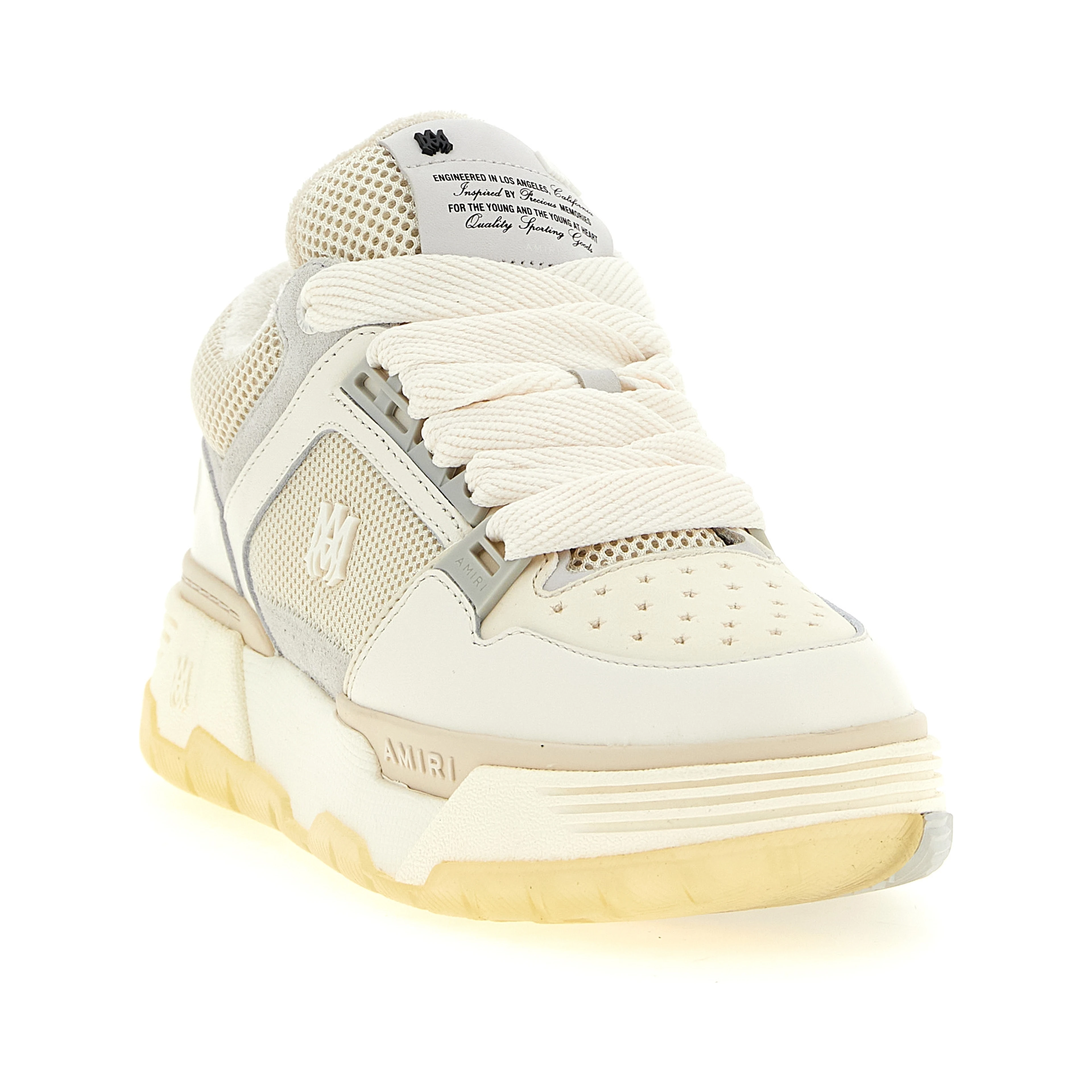 White Calfskin Chunky Sneakers