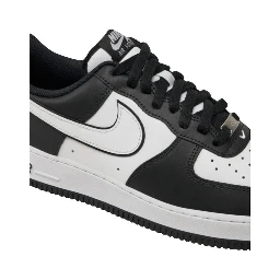 Black And White Leather Low Top Sneakers