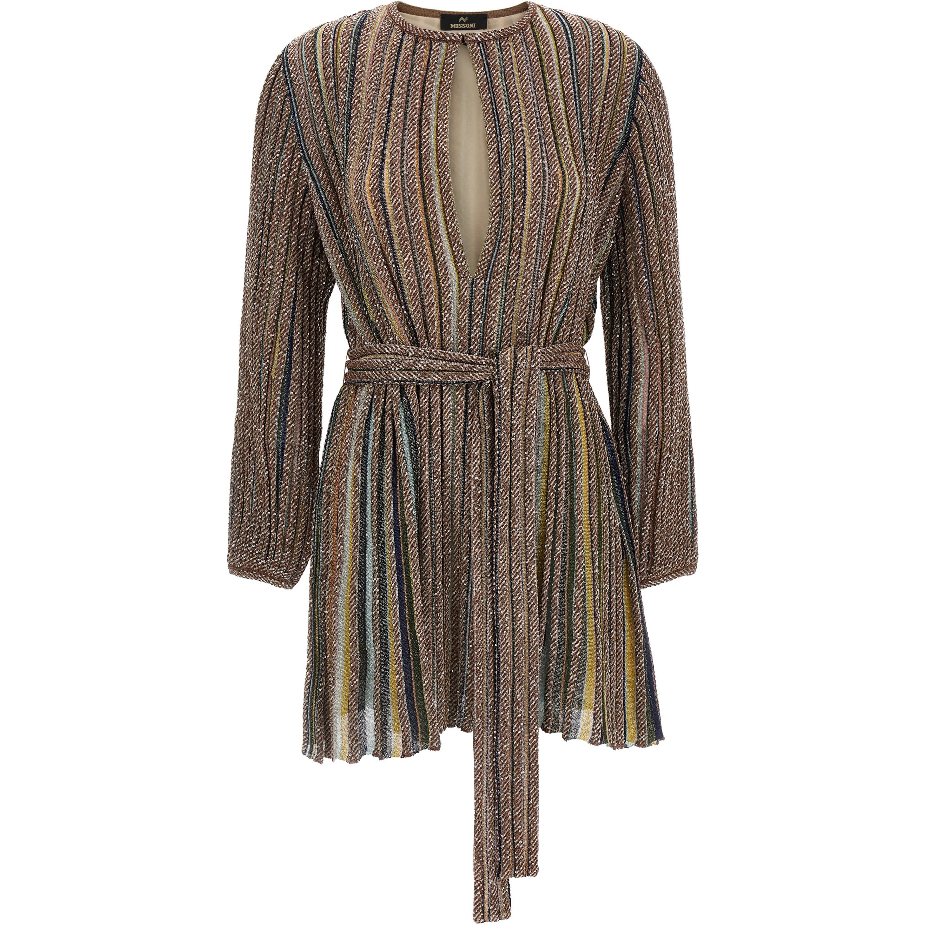 Multicolor Viscose Short Dress