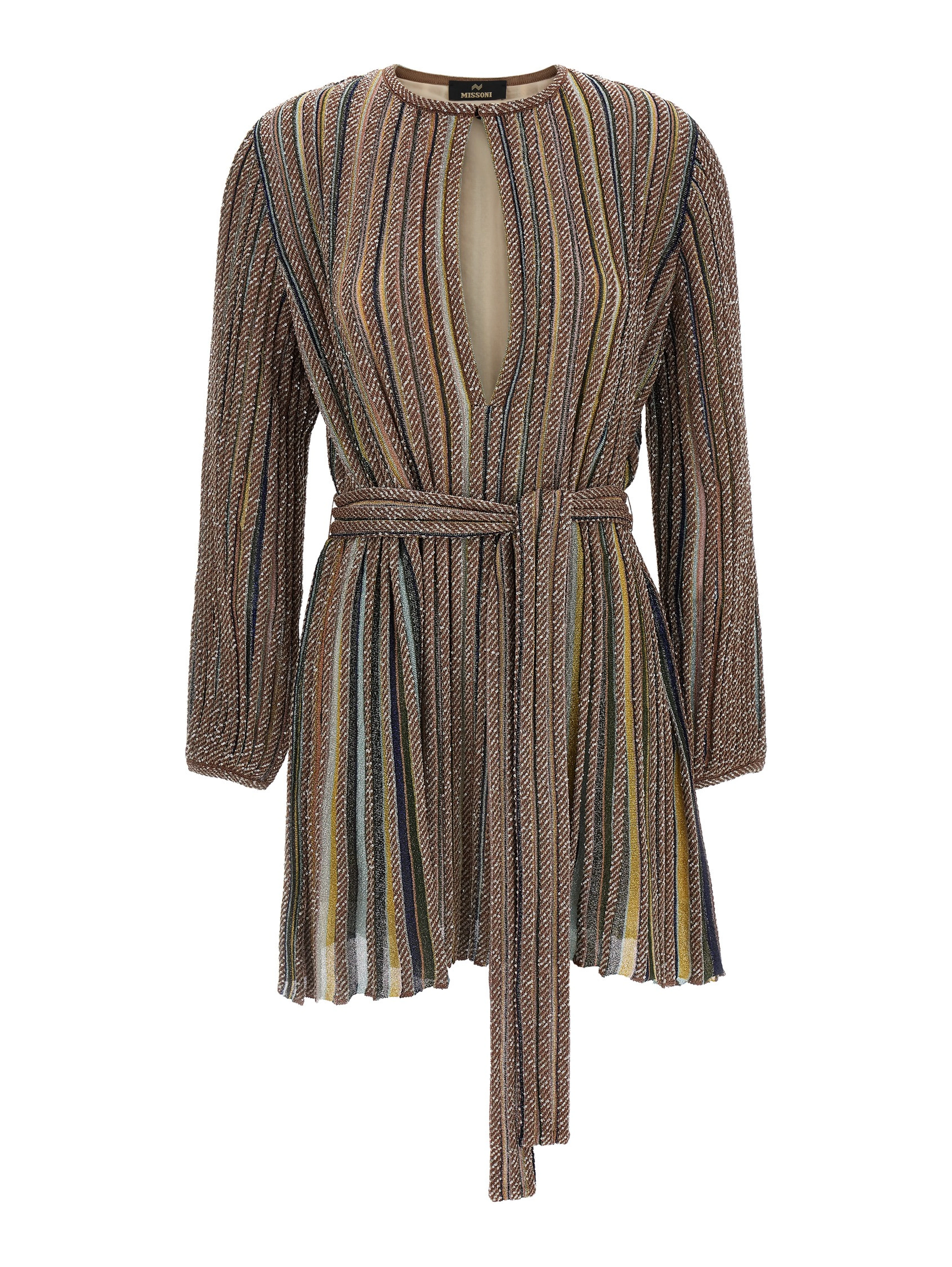 Multicolor Viscose Short Dress