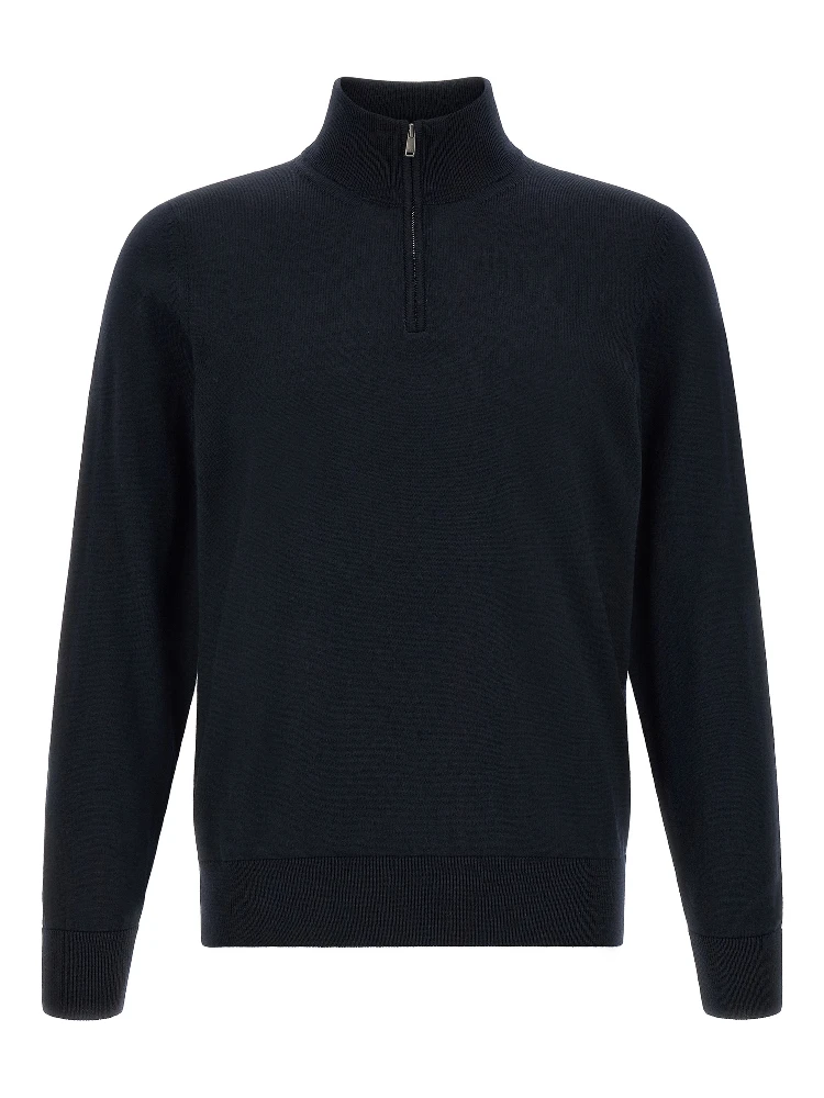Blue Virgin Wool Cardigan