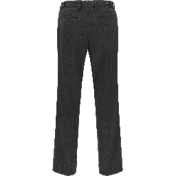Gray Polyester Dress Pants