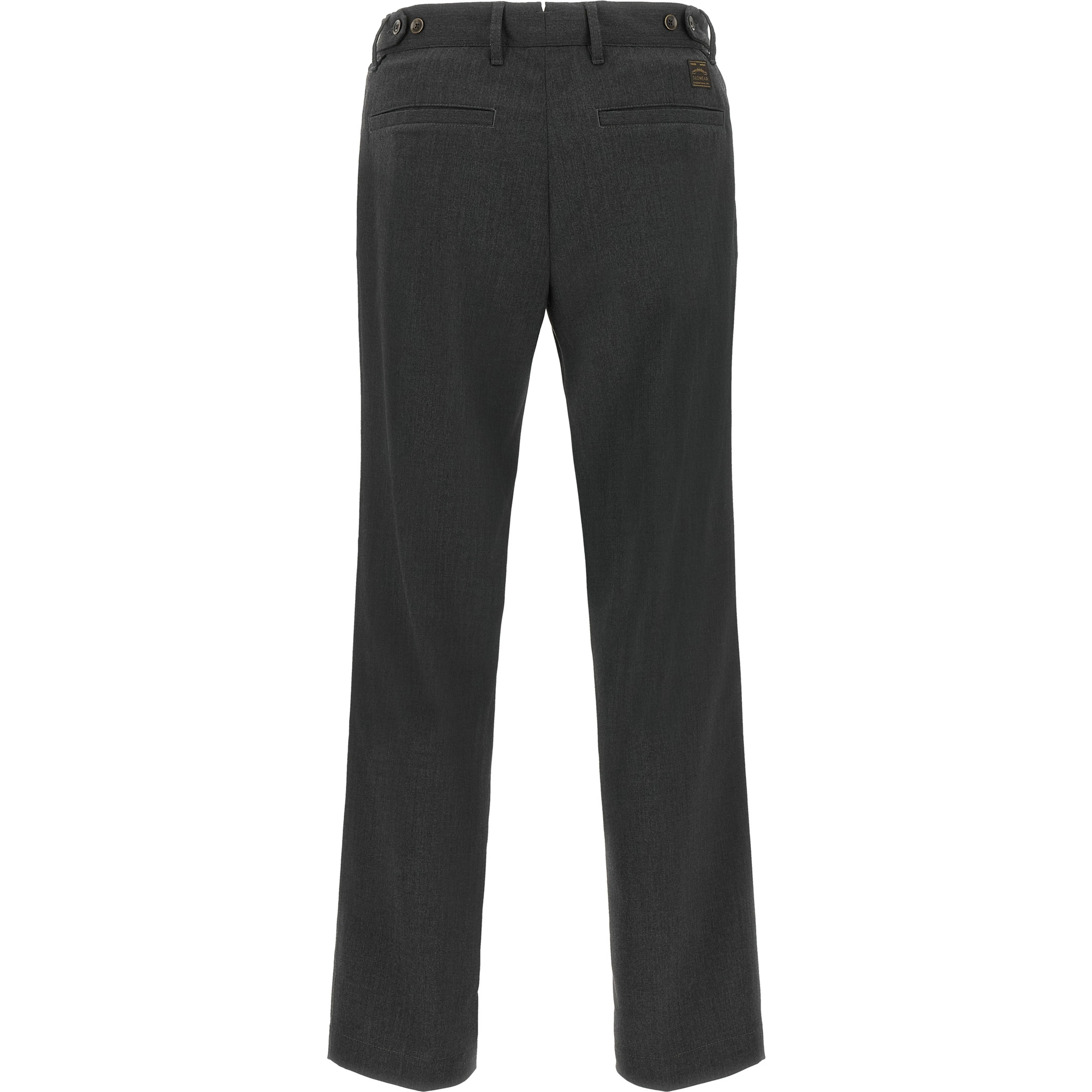 Gray Polyester Dress Pants